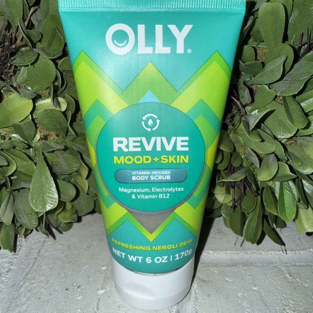 OLLY Revive Mood + Skin Vitamin-Infused Body Scrub - Refreshing Neroli Dew - 6oz